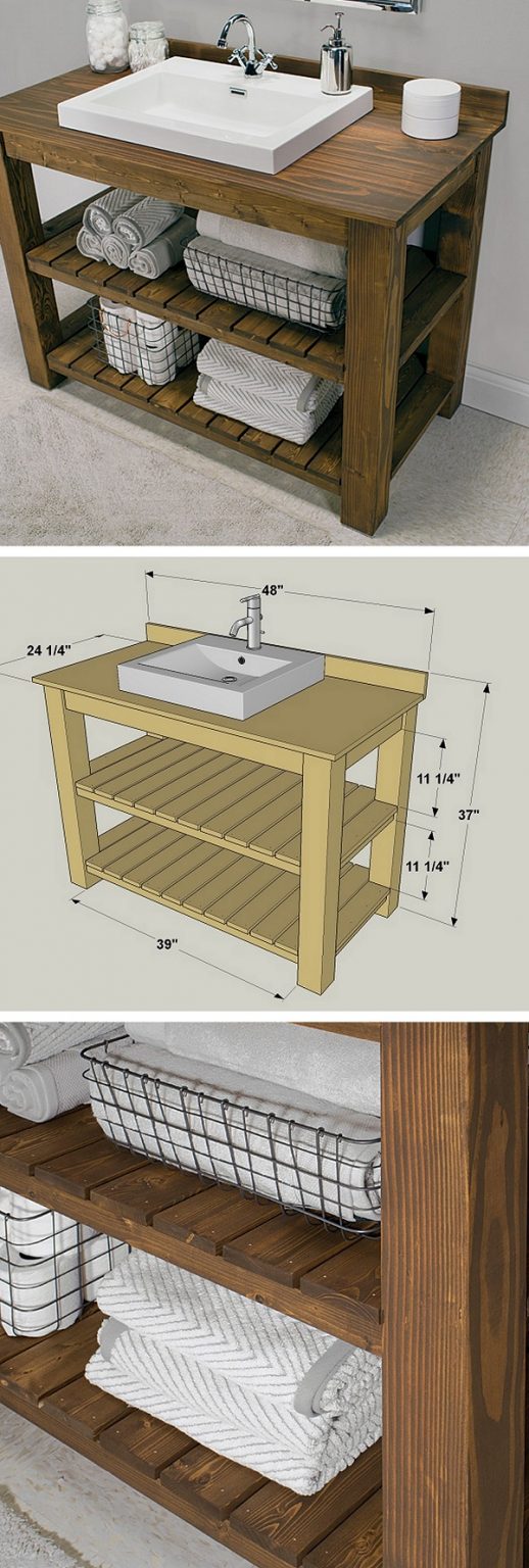 24 Easy DIY Bathroom Vanity Plans for a Quick Remodel