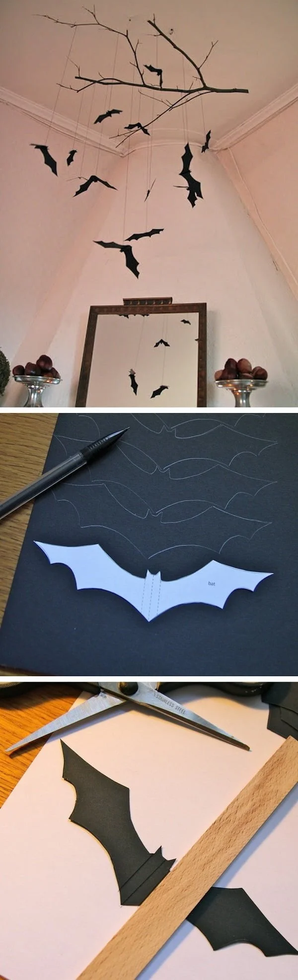 Check out the tutorial on how to make a DIY bat mobile for Halloween home decoration
