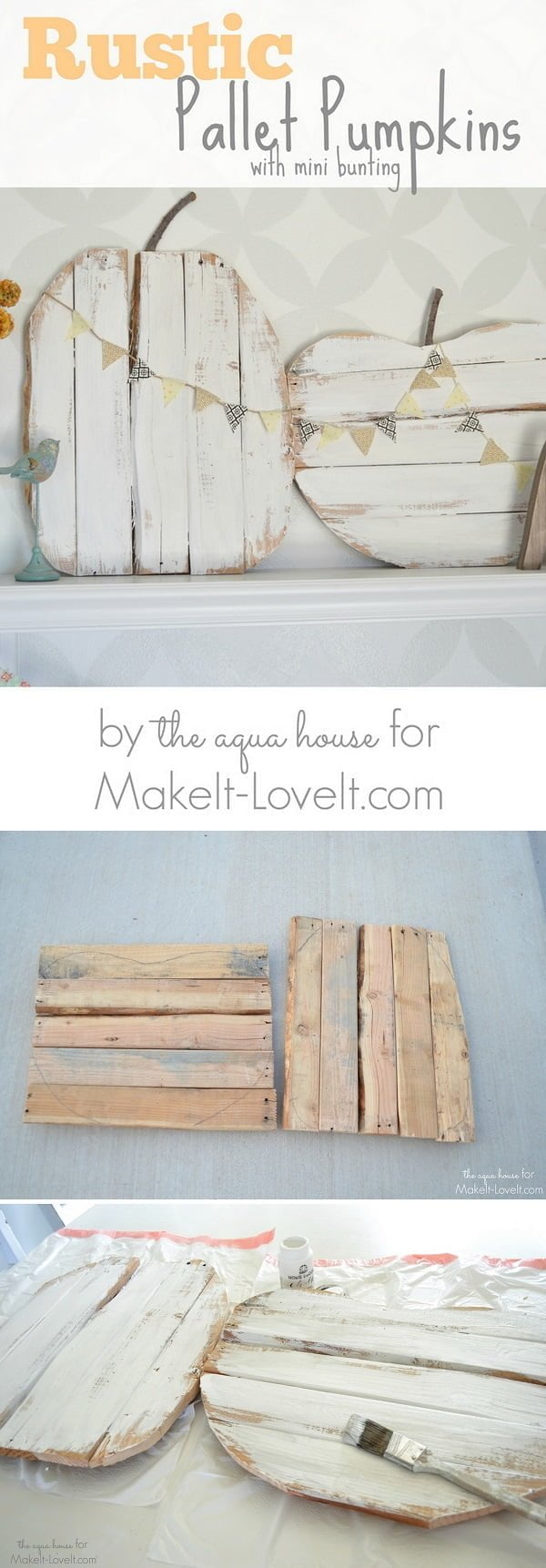 Check out the tutorial on how to make #DIY #rustic pallet wood mini pumpkins #woodworking #homedecor #fall