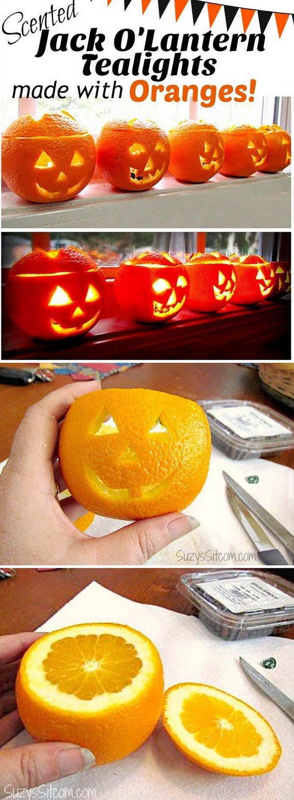 Check out the tutorial on how to make  scented jack-o-lanterns for  home decoration 