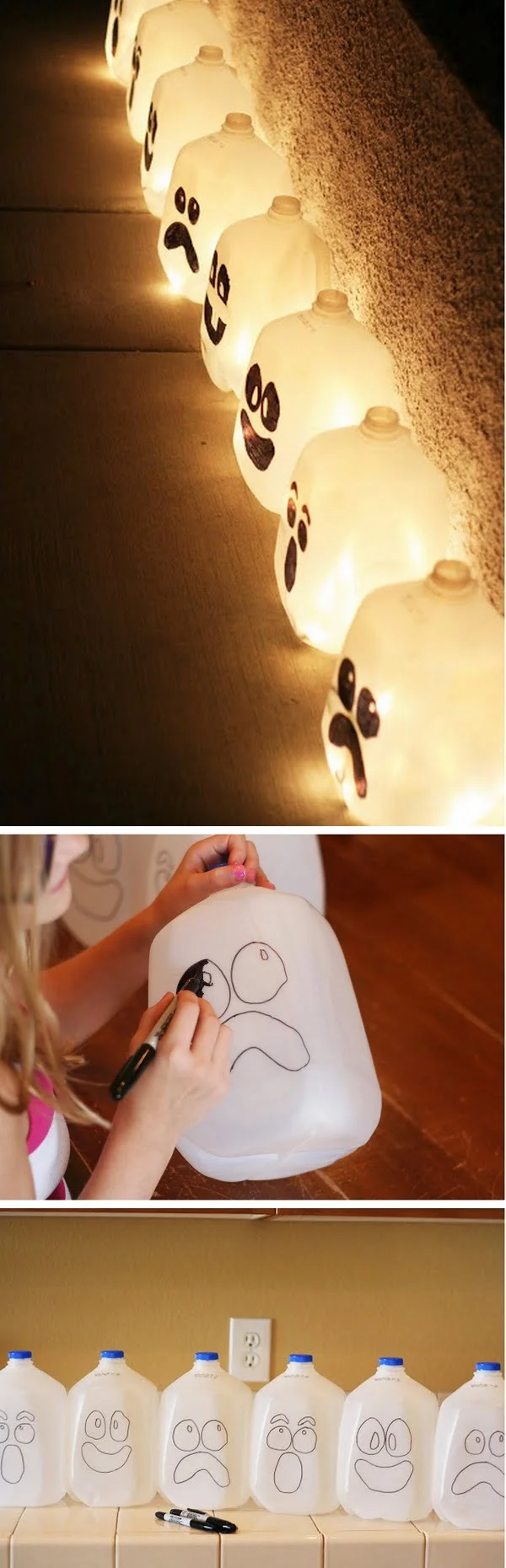 Check out the tutorial on how to make DIY spooky spirit jugs for Halloween home decoration