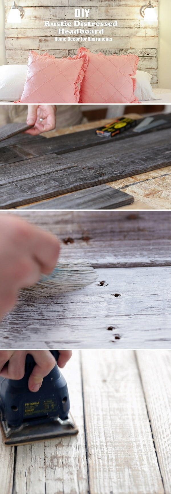How to build a #DIY distressed headboard #rustic #crafts #homedecor #apartments