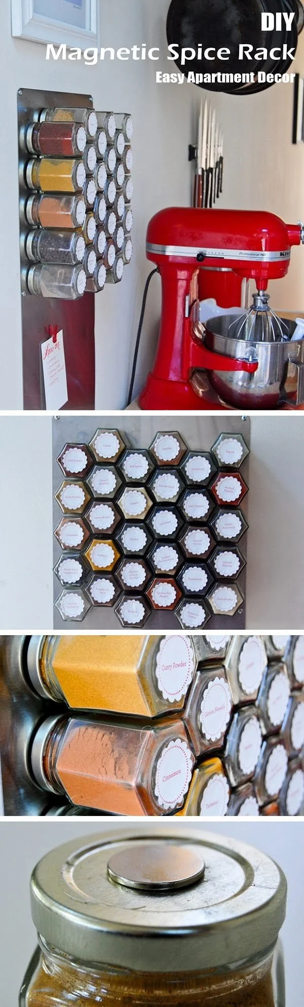 How to make a magnetic spice rack for and on a