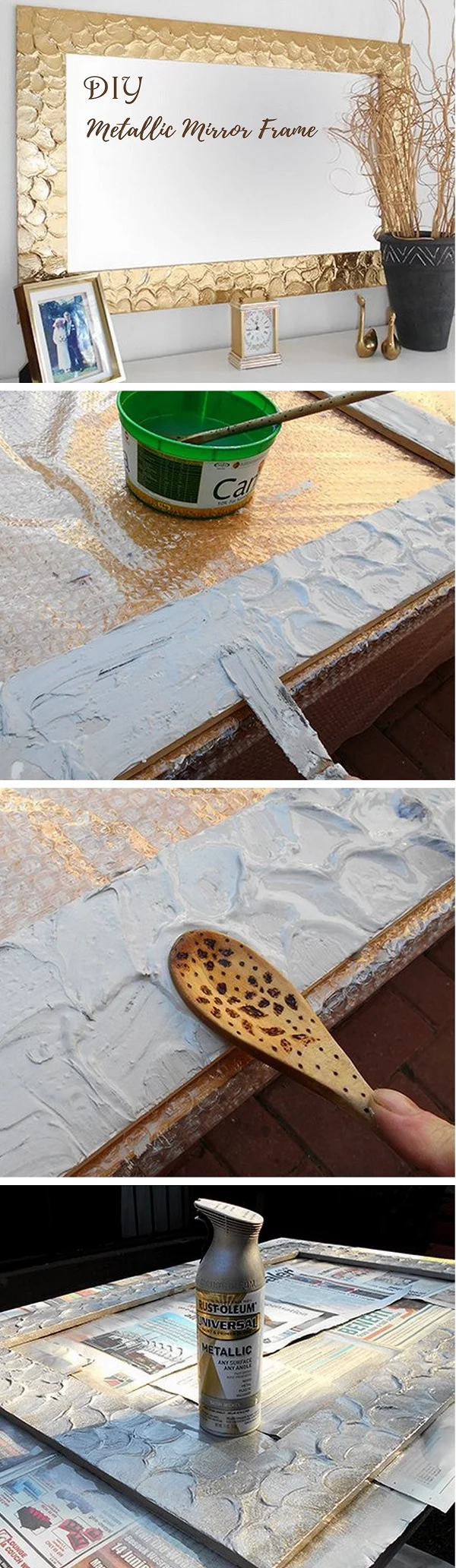 How to make a metallic mirror frame for on a