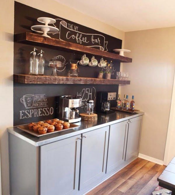 30 Unique Home Decor Ideas That Are Totally Doable - Love this idea for a  coffee bar that you can