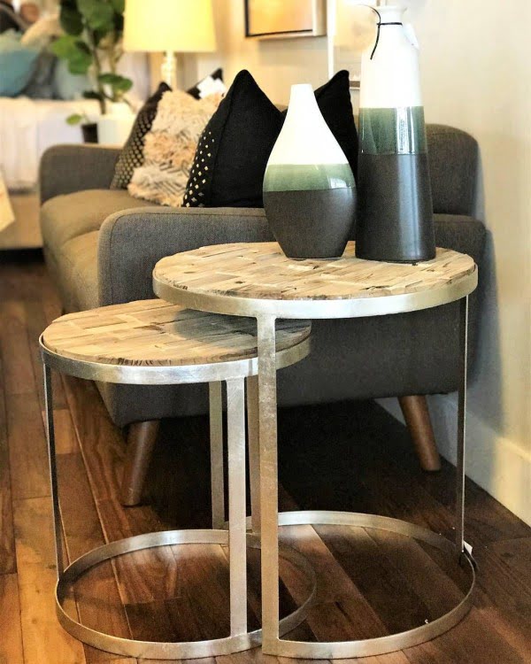 30 Unique Home Decor Ideas That Are Totally Doable - Cool nesting tables made from reclaimed . Love it!