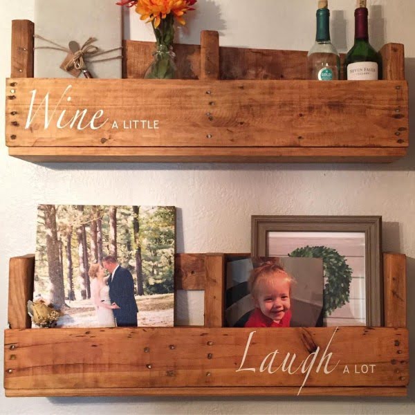 30 Cool Cricut Project Ideas That You Can Use in Home Decor - Love this  wall shelves   
