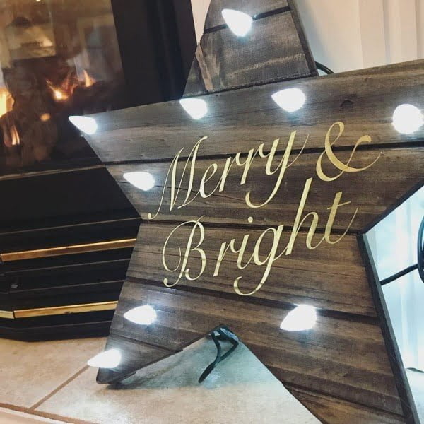 30 Cool Cricut Project Ideas That You Can Use in Home Decor - Love this  rustic light up wall sign   