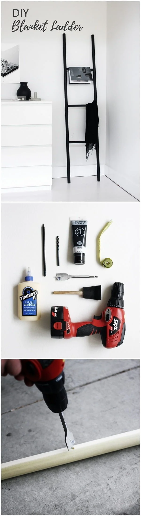 How to make a blanket ladder style