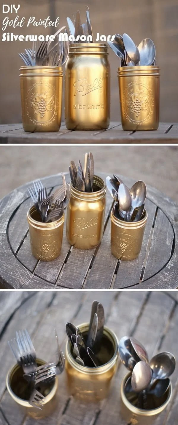 How to make gold painted silverware on a