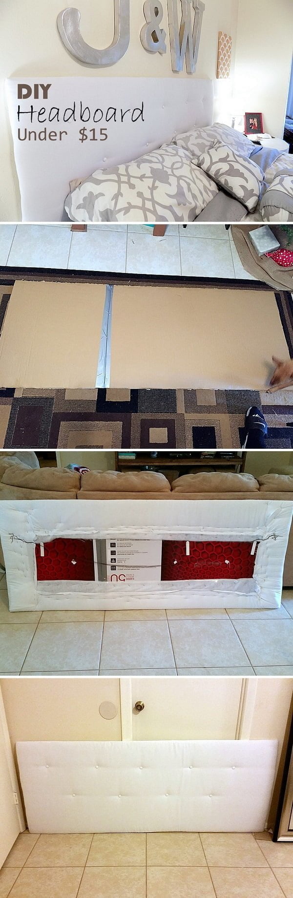 How to make a #DIY headboard for under $15 #homedecor on a #budget #crafts #project