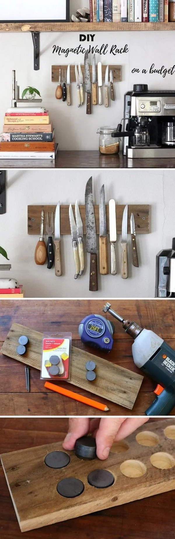 How to make a magnetic wall rack for on a
