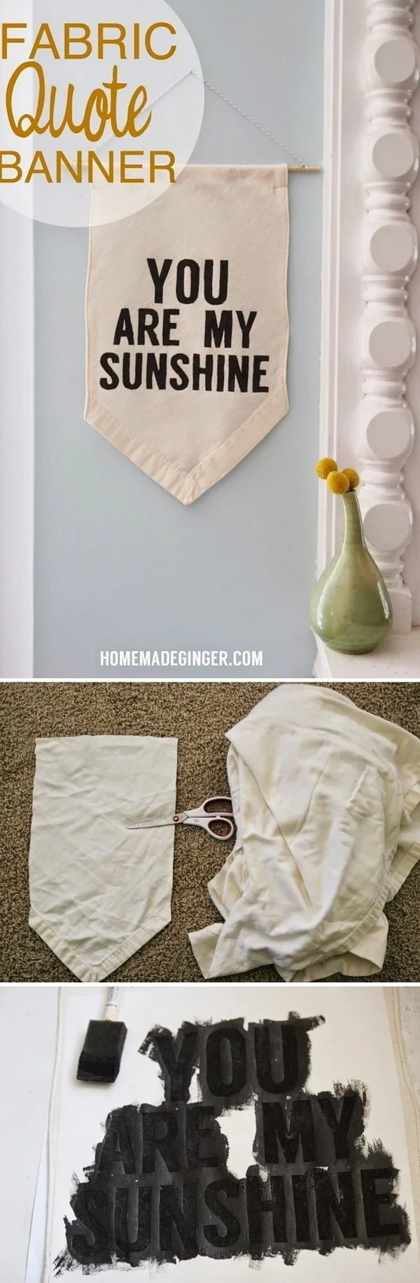 How to make a fabric quote banner for s