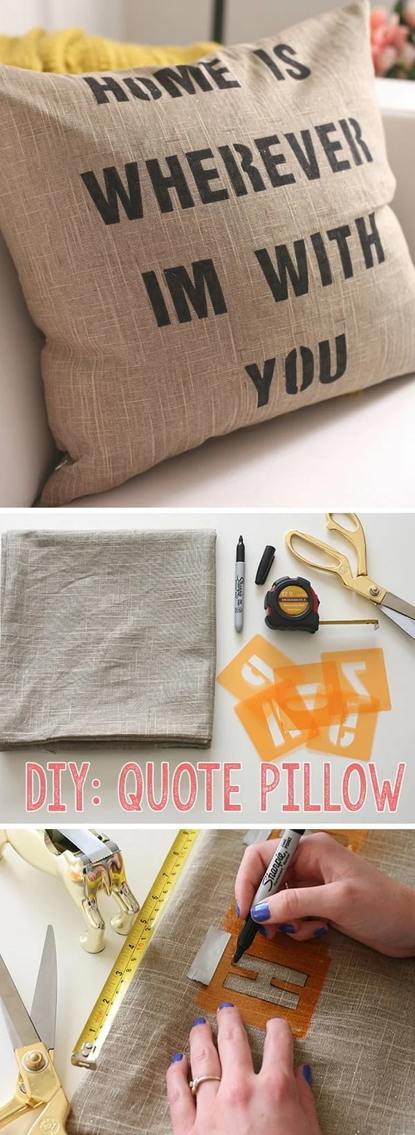How to make a quote pillow cover on a