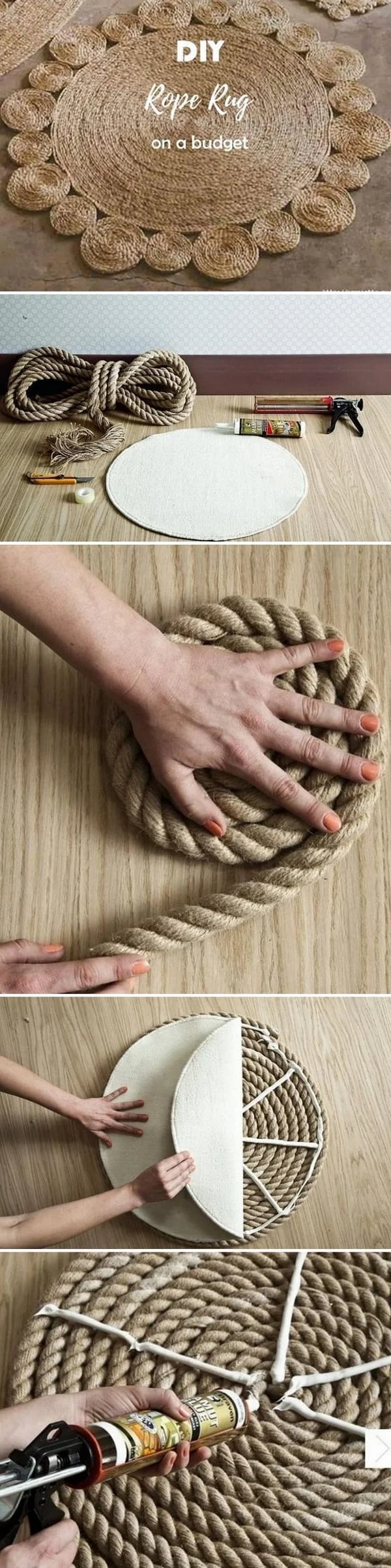 How to make a rope rug for on a