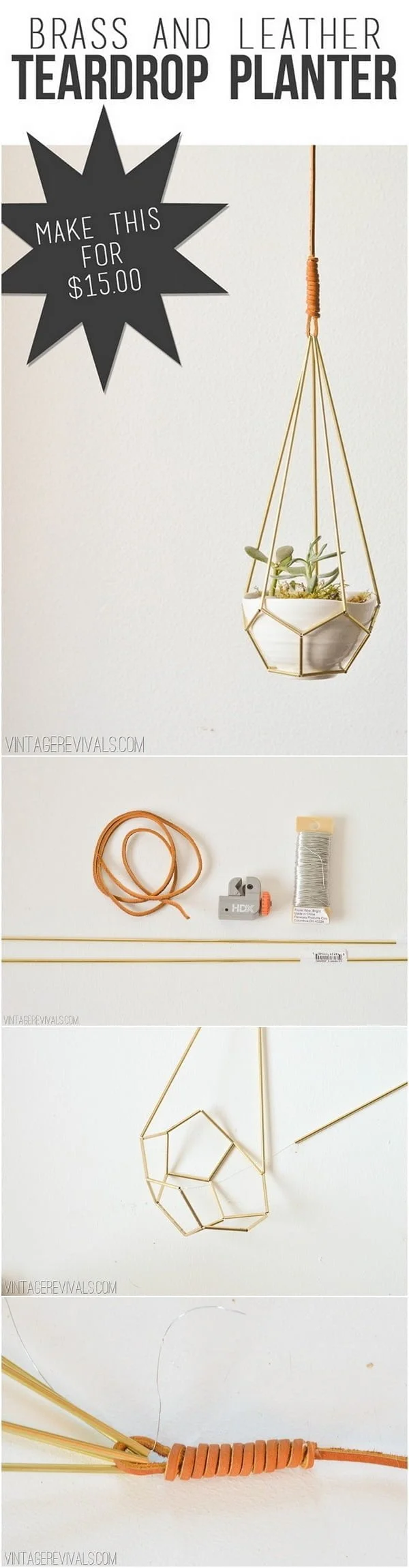 How to make a teardrop hanging planter style