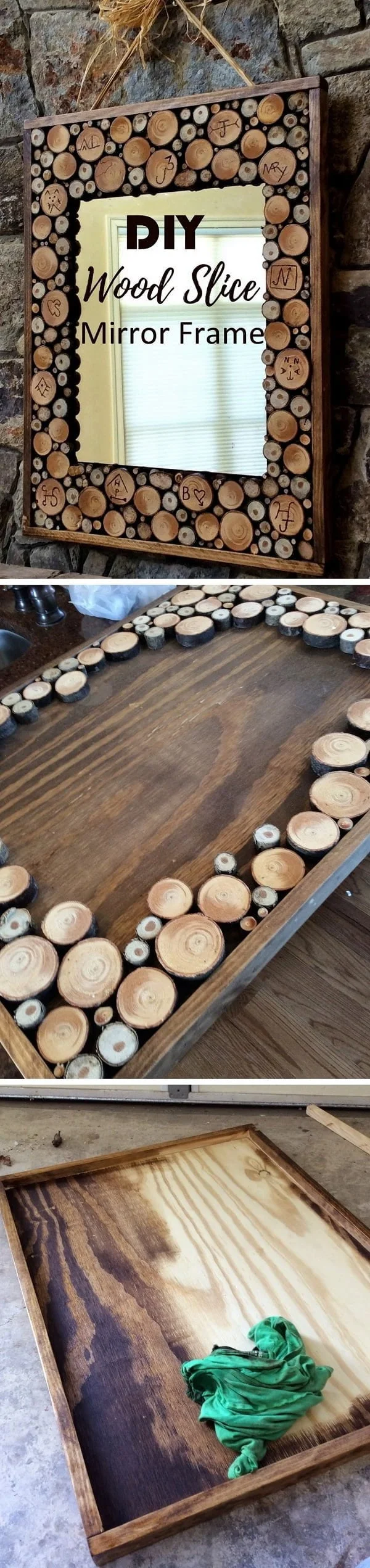 How to make a slice mirror frame for on a
