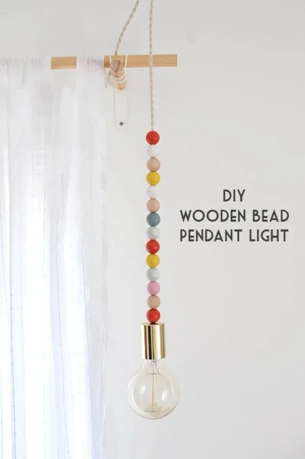 How to make a wooden bead light HomeDecor
