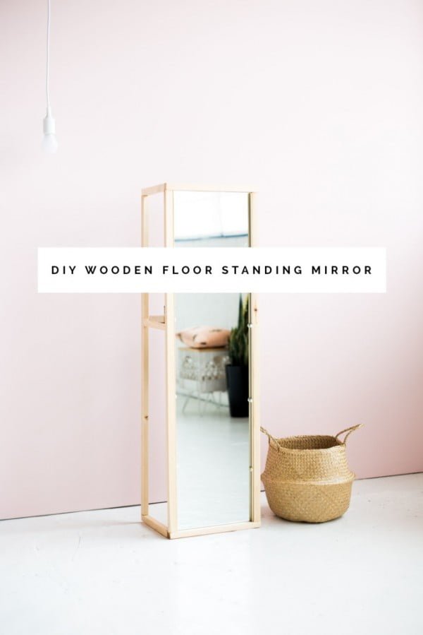 How to make a  wooden floor standing mirror HomeDecor  