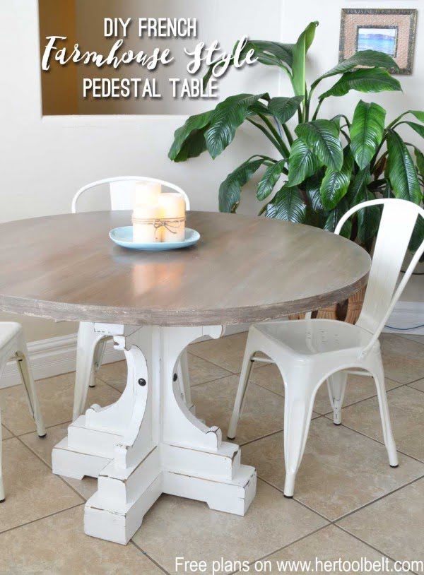 Easy idea on how to build a  French  pedestal table    