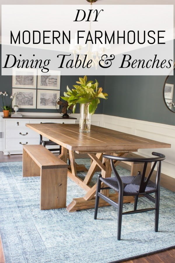 Easy idea on how to make a   dining table and benches    