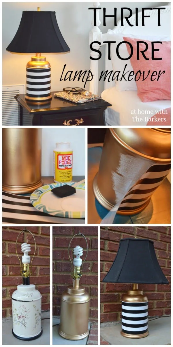 How to make a thrift store lamp makeover for on a