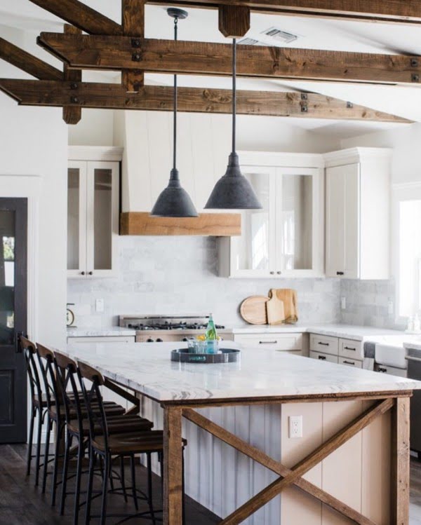 When you have wooden beams like that you have to go all in with  or  decor. Love it!  