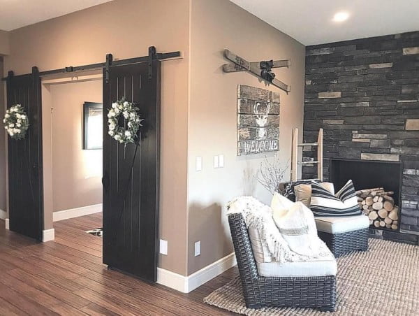 Barn doors make instant  decor. Love it!  