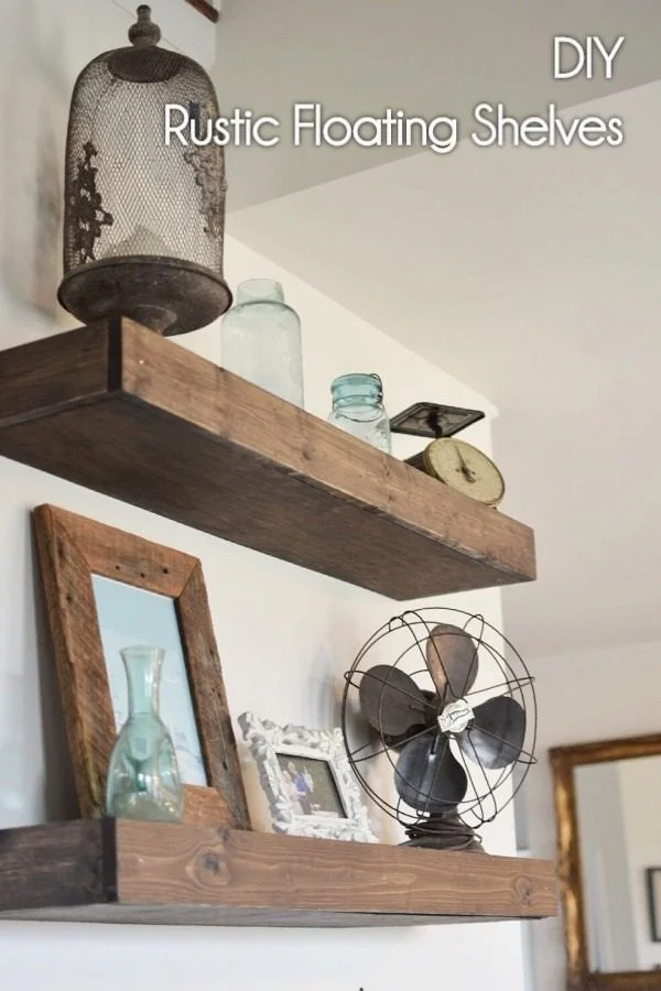 You have to see this tutorial on how to build  rustic floating shelves   