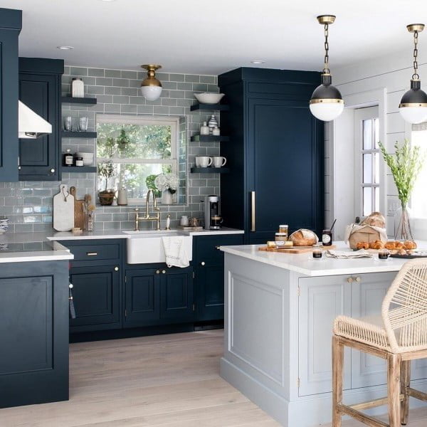 30 Inspiring Blue Kitchen Cabinet Ideas for Your Next Renovation