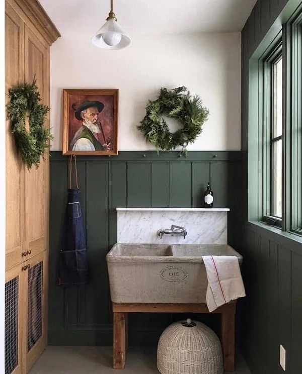 100 Fabulous Laundry Room Decor Ideas You Can Copy - Check out this laundry room decor idea with rustic accents. Love it!