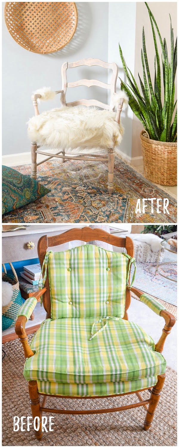 30 Most Impressive DIY Makeovers of Flea Market Finds - Check out this   flip of a furry chair   