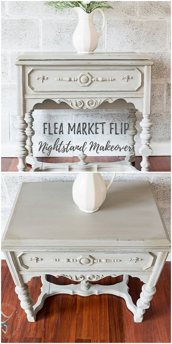 30 Most Impressive DIY Makeovers of Flea Market Finds - Check out this   flip of an old nightstand makeover   