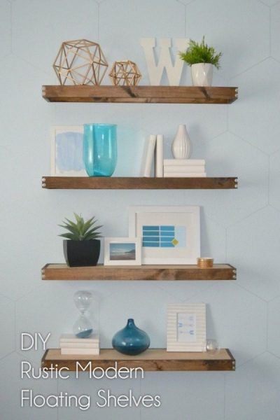 50 Easy DIY Hanging and Floating Wall Shelves on a Budget