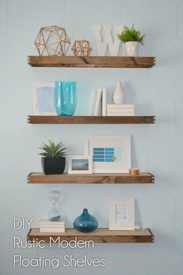You have to see this tutorial on how to build  rustic floating shelves   