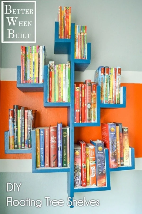 You have to see this tutorial on how to build  floating tree shelves  