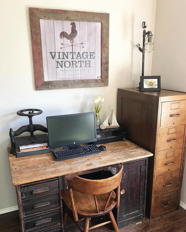 100 Charming Farmhouse Office Decor Ideas For Your Home