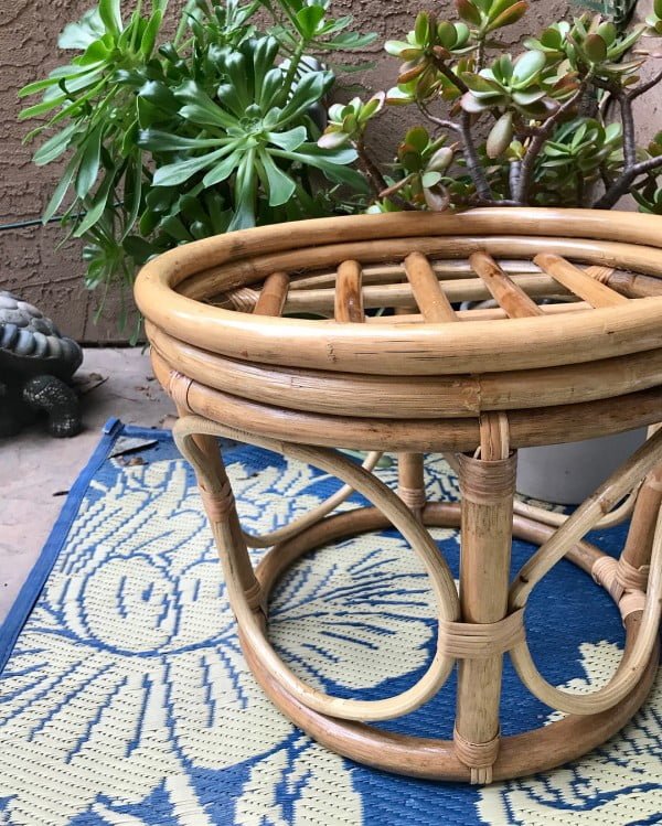 30 Most Impressive DIY Makeovers of Flea Market Finds - Check out this   flip of a bamboo ottoman   