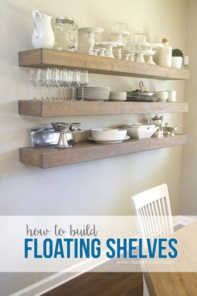 50 Easy DIY Hanging and Floating Wall Shelves on a Budget