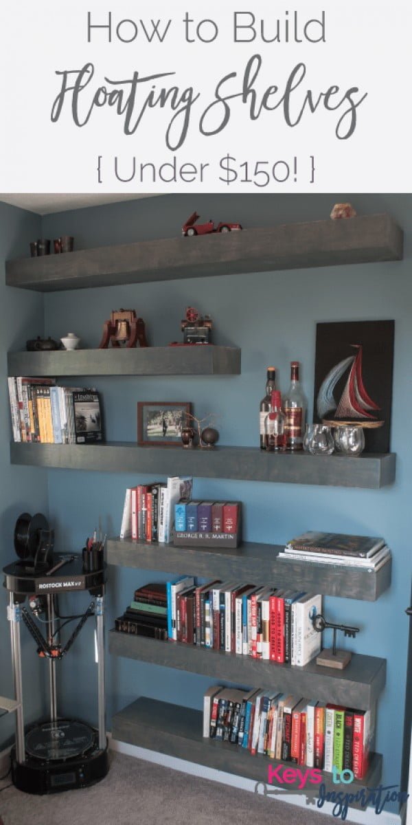 You have to see this tutorial on how to build  floating shelves for under $150   