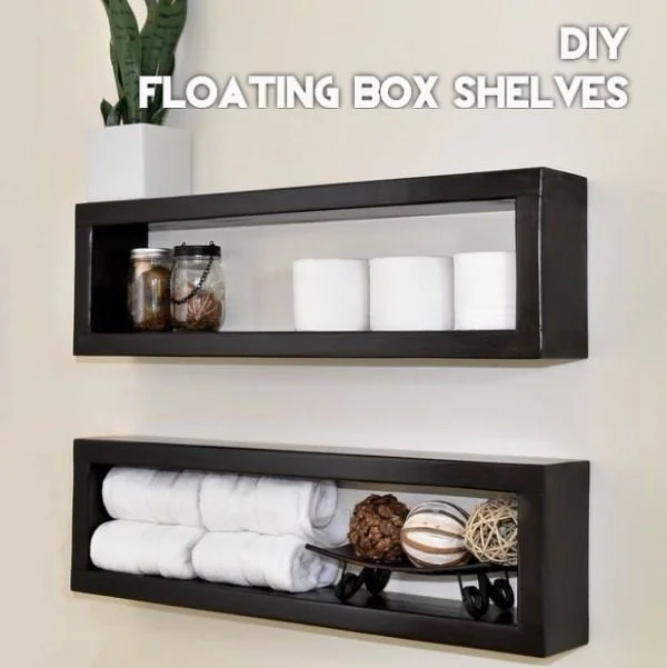 You have to see this tutorial on how to build  painted floating shelves  