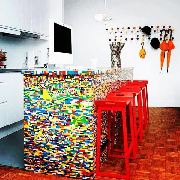 Check out this unusual Lego inspired kitchen design. Love it!