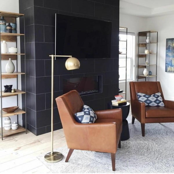 Modernized Mantles in Modern Living Room Design 