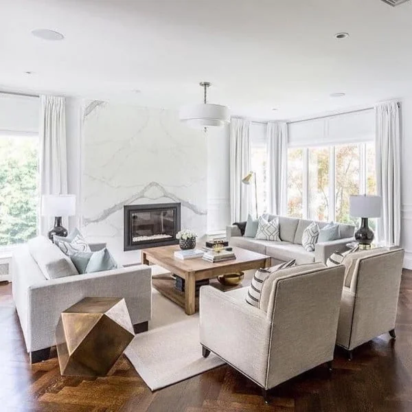 Soft and Hard Modern Living Room Idea