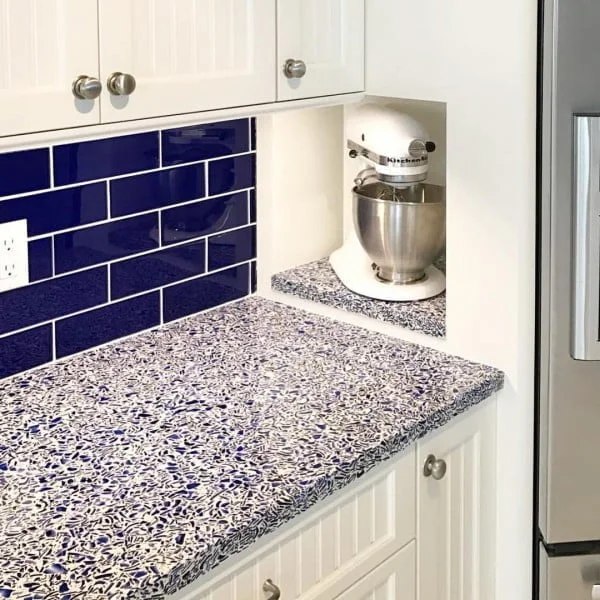 Mosaic Recycled glass countertop