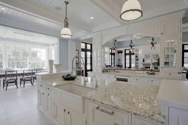 Recycled glass countertops
