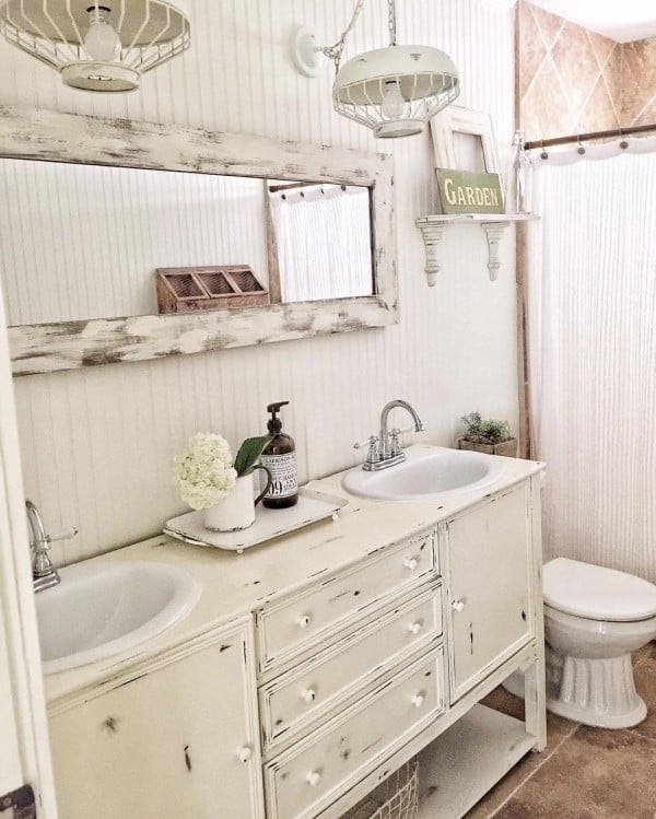 100 Cozy Farmhouse Bathroom Decor Ideas You Can Easily Copy