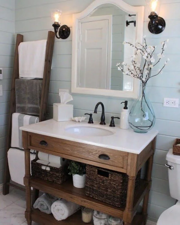 100 Cozy Farmhouse Bathroom Decor Ideas You Can Easily Copy