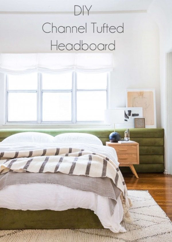 Check out this tutorial on how to make a #DIY channel tufted headboard. Looks easy enough! #BedroomIdeas #HomeDecorIdeas