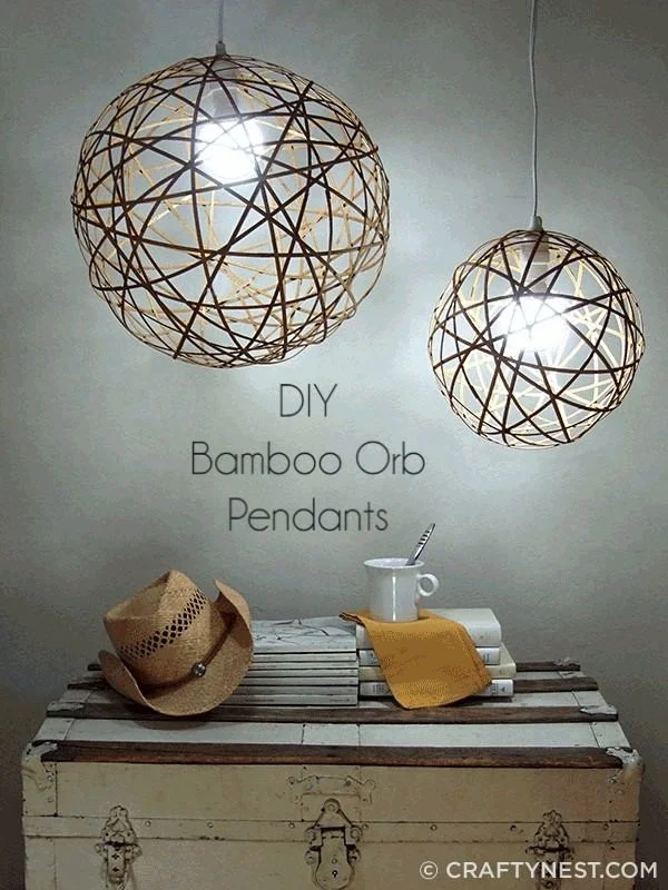 Check out the tutorial on how to make  bamboo orb lights. Looks easy enough!  